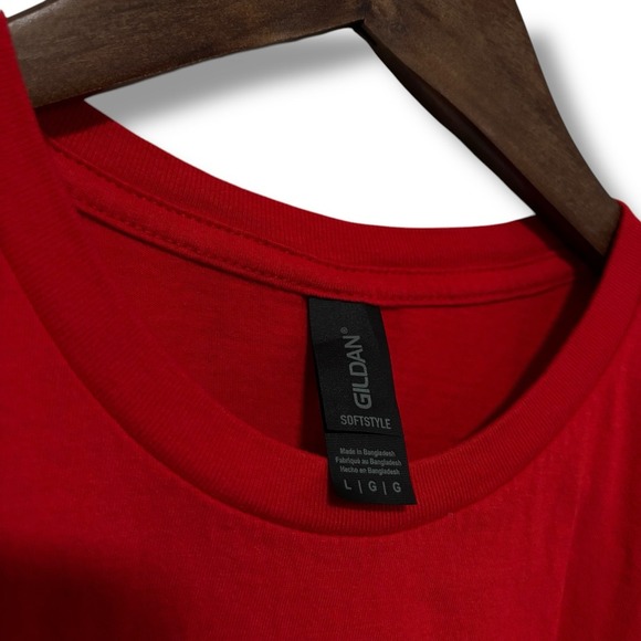 Texas Rangers Unisex 2023 World Champions Graphic T Shirt Red Slim Fit L 19.5x28 - Picture 5 of 5